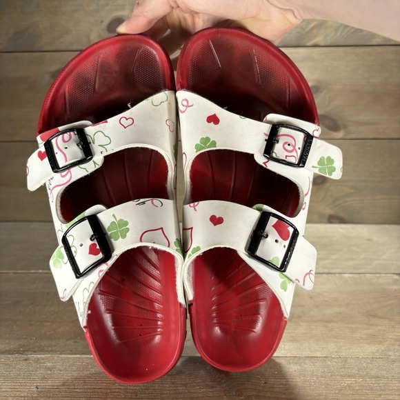 birkenstock birki womens size 9 shoes red love clover comfort sandals - Picture 10 of 11